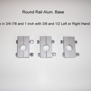 A picture of three different sizes of round rail.