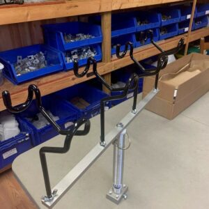 A rack with many different types of tools.