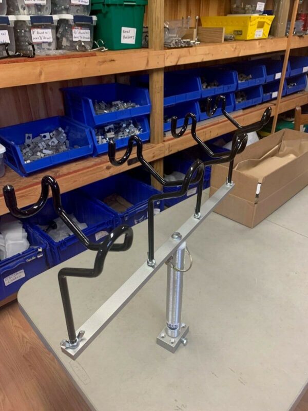 A rack with many different types of tools.